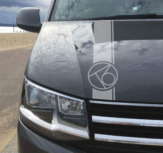t6_bonnet_stripe_logo - R&E Wraps and Graphics LTD - Volkswagen T6 Bonnet Stripe - bonnet decals, bonnet Stickers, Bonnet stripe, campervan, t5, volkswagen t5