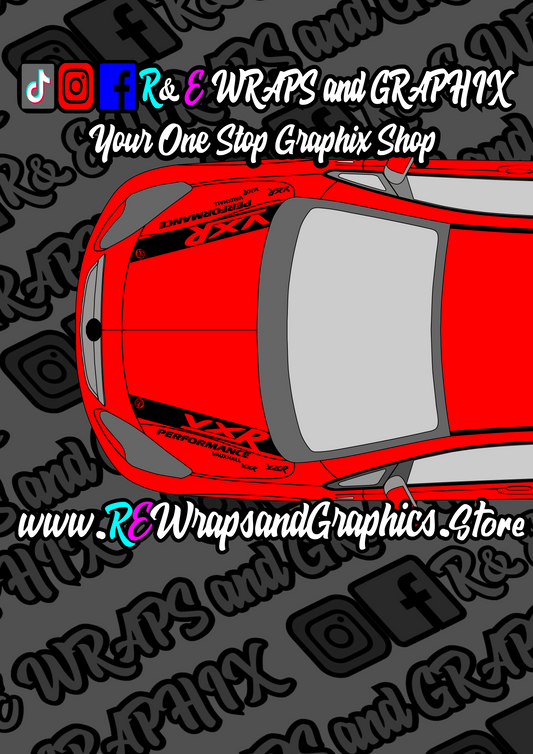 vxrairtecstripesdesignpng - R&E Wraps and Graphics LTD - Vauxhall VXR Performance Bonnet Stripes - Vauxhall, Vauxhall Performance, vauxhall vxr