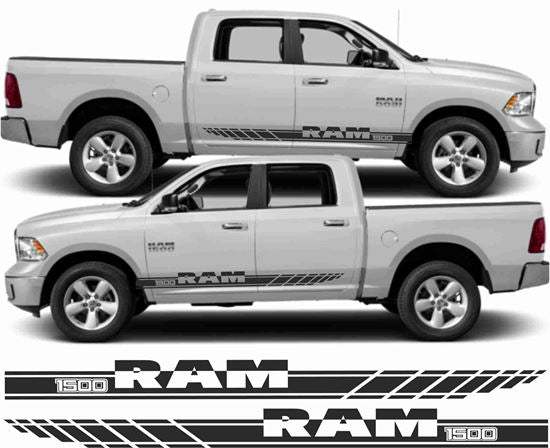 0010462_dodge-ram-1500-side-stripes-stickers_550 - R&E Wraps and Graphics LTD - Dodge RAM 1500 Side Stripes - 4x4, Dodge Ram, side stripes