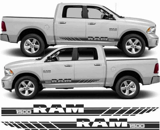 0010462_dodge-ram-1500-side-stripes-stickers_550 - R&E Wraps and Graphics LTD - Dodge RAM 1500 Side Stripes - 4x4, Dodge Ram, side stripes
