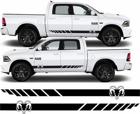 0019557_dodge-ram-1500-side-stripes-stickers_550 - R&E Wraps and Graphics LTD - Dodge Side Stripes - 4x4, Dodge Ram, side stripes