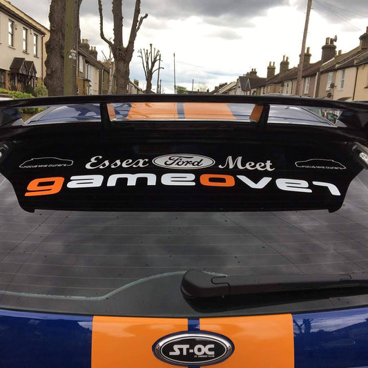Game Over Rear Window Decal and Sunstrip