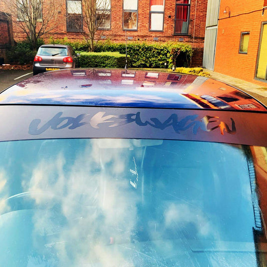 134443831_2802707993391277_1175953179482661526_n - R&E Wraps and Graphics LTD - Volkswagen Brushed Font Sunstrip - sunstrip, Volkswagen, VW