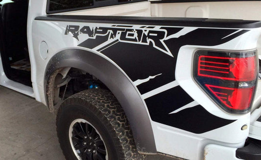 1506_1_ford_raptor_svt_f150_bedside_predator_vinyl_graphics_decals_install_kit_included - R&E Wraps and Graphics LTD - Ford Raptor Side Decals - 4x4, ford, Raptor