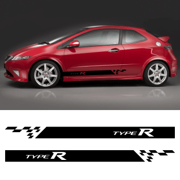 17428-bandes-laterales-honda-type-r - R&E Wraps and Graphics LTD - Honda Civic Type R Side Stripes - civic, honda, side stripes, type r