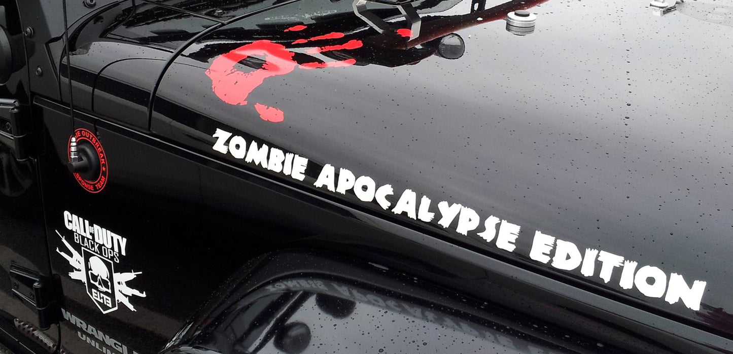 JEEP Wrangler Zombie Apocalypse Edition Bonnet Decals