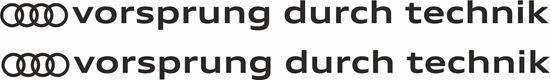 2x-audi-logo-vorsprung-durch-technik-decal-stickers-rewrapsandgraphics - R&E Wraps and Graphics LTD - Audi "Vorsprung Durch Technik" Stickers - Audi, Audi decals, Audi small stickers, Audi stickers, Audi Vorsprung Durch Technik stickers, small audi stickers, Vorsprung Durch Technik, Vorsprung Durch Technik stickers