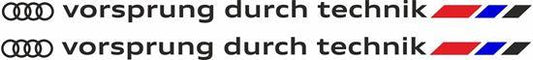 Audi "Vorsprung Durch Technik"-With Stripes Stickers - rewrapsandgraphics
