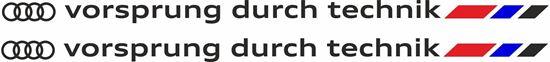 Audi "Vorsprung Durch Technik"-With Stripes Stickers - rewrapsandgraphics