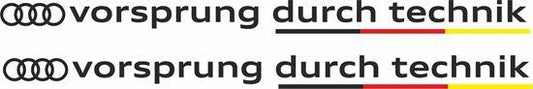 Audi "Vorsprung Durch Technik"- With Underline Stickers - rewrapsandgraphics