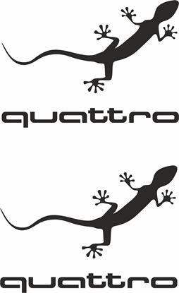 2x-audi-quattro-lizard-vinyl-decal-stickers-rewrapsandgraphics - R&E Wraps and Graphics LTD - Audi Quattro Lizard Stickers - Audi, Audi small stickers, Audi stickers, small decals