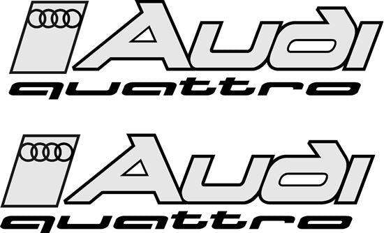 2x-audi-quattro-vinyl-decal-stickers-rewrapsandgraphics - R&E Wraps and Graphics LTD - Audi Quattro Stickers - Audi