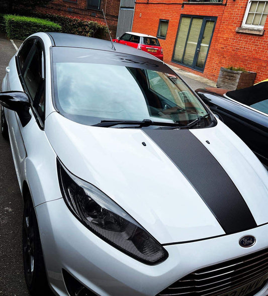 341250948_185044911042188_6308308292893097567_n - R&E Wraps and Graphics LTD - Ford Fiesta Bonnet Stripes and Sunstrip - ford fiesta