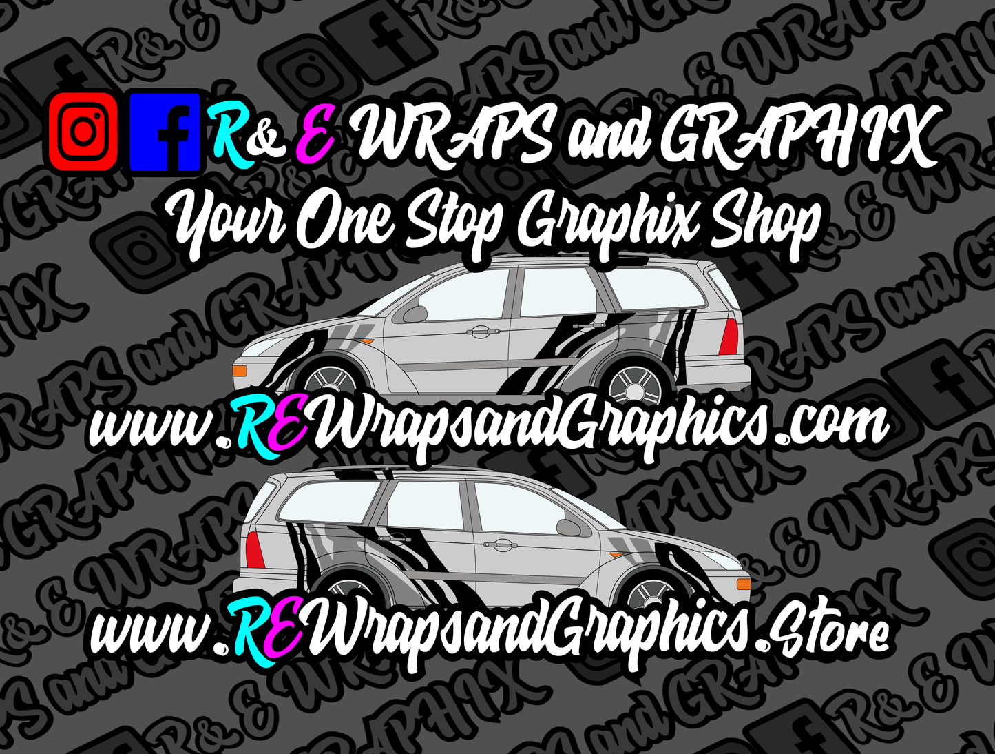 Ford Focus Estate Tiger Stripe Graphic Kit