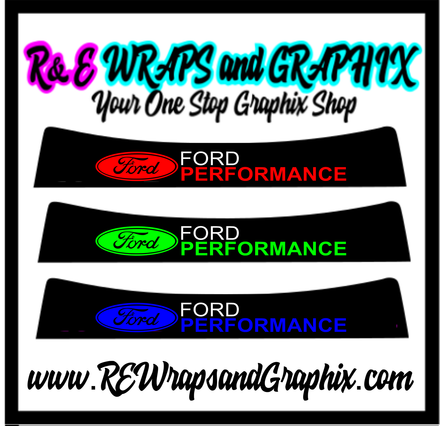 Ford Performance With Badge Sunstrip