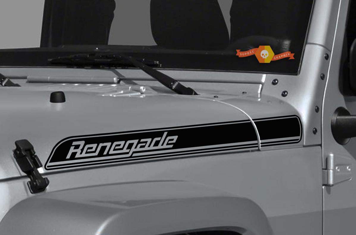 7932_1_jeep_wrangler_renegade_hood_side_stripes_graphics_decals_kit_cj__tj__yj_sticker - R&E Wraps and Graphics LTD - JEEP Wrangler Renegade Bonnet Decals - 4x4, jeep, JEEP Wrangler