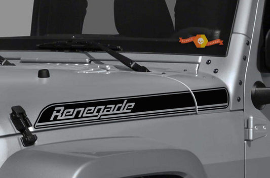 7932_1_jeep_wrangler_renegade_hood_side_stripes_graphics_decals_kit_cj__tj__yj_sticker - R&E Wraps and Graphics LTD - JEEP Wrangler Renegade Bonnet Decals - 4x4, jeep, JEEP Wrangler
