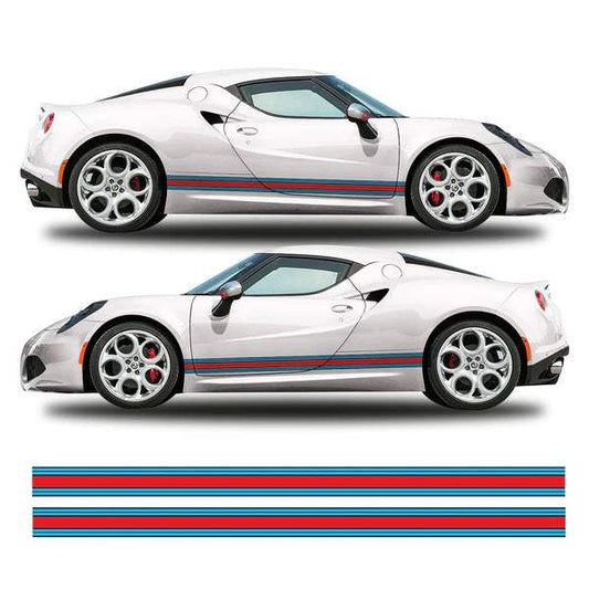 Alfa-Romeo-4C-Martini-style-side-stripes_600x600_crop_center_aa3af34c-ad41-484c-8fac-2bb62c548c3e - R&E Wraps and Graphics LTD - Alfa Romeo 4C Side Stripes - alfa romeo, Alfa Romeo 4c, alfa Romeo 4c side stripes, side stripes