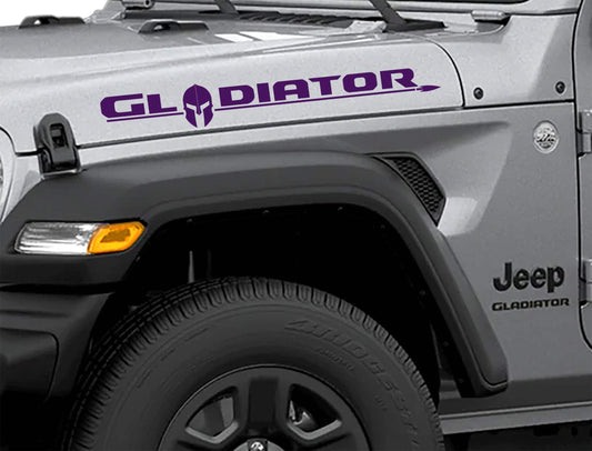 GladiatorHoodTxt-VL - R&E Wraps and Graphics LTD - JEEP Wrangler Gladiator Bonnet Decals - 4x4, jeep, JEEP Wrangler