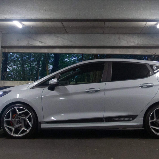 IMG_8201 - R&E Wraps and Graphics LTD - Ford Fiesta Mk8 Mountune Lower Side Stripes - Ford fiesta mk8, ford side stripes, mountune, mountune side stripes, side stripes