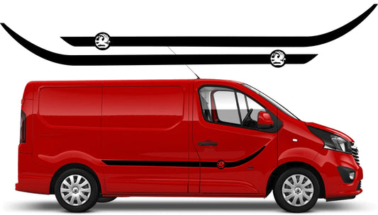 Vauxhall Vivaro Vauxhall Logo Side Stripes - rewrapsandgraphics