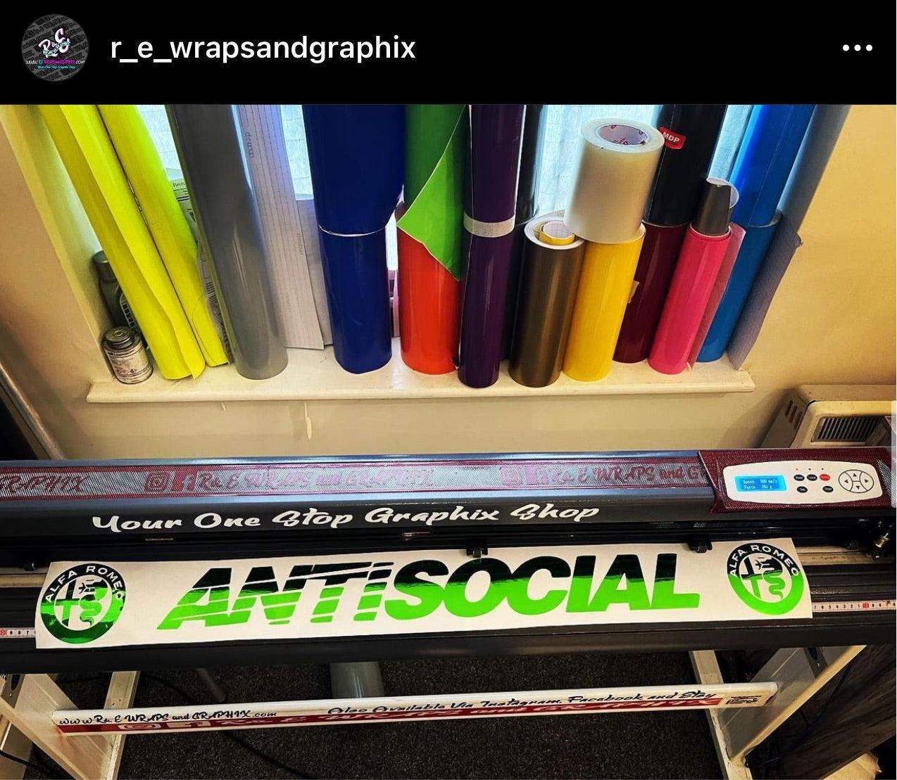 antisocial-x-alfa-romeo-window-decal-vinyl-sticker-rewrapsandgraphics - R&E Wraps and Graphics LTD - Antisocial X Alfa Romeo Rear Window Sticker - alfa romeo, Alfa Romeo sunstrip, Alfa Romeo x antisocial, Alfa Romeo x antisocial sunstrip, antisocial, antisocial sunstrip, antisocial x Alfa Romeo, antisocial x Alfa Romeo sunstrip, sunstrip, sunstrips