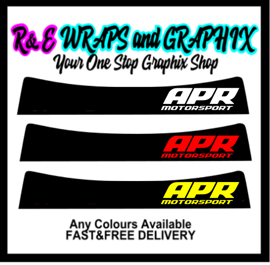 apr-sunstrip-window-vinyl-decals-rewrapsandgraphics - R&E Wraps and Graphics LTD - APR Motorsport Sunstrip - apr, apr motorsport, apr motorsport sunstrip, sunstrips