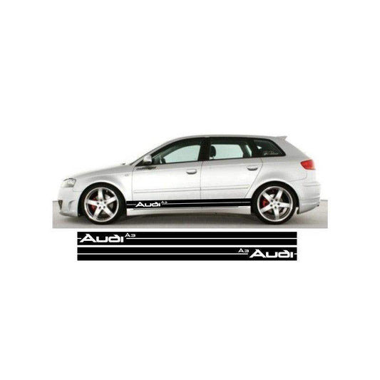 audi-a3-side-stripes-vinyl-decal-stickers-rewrapsandgraphics - R&E Wraps and Graphics LTD - Audi A3 Side Stripes - Audi, Audi A3, Audi A3 side stripes, Audi side stripes, side stripes