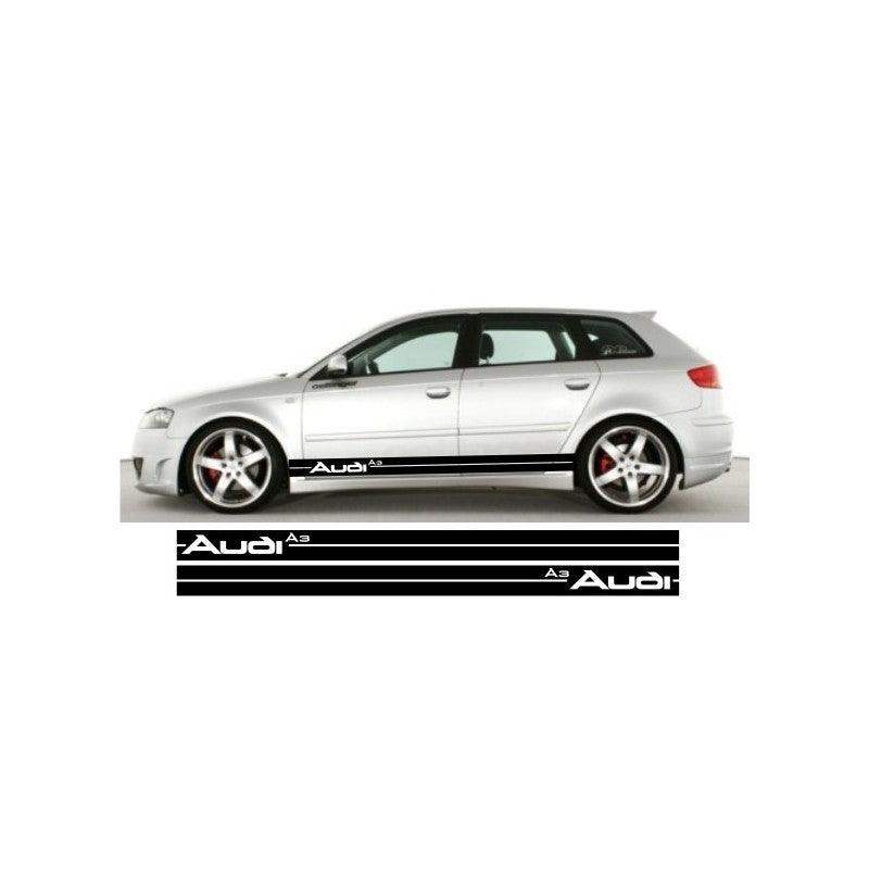 audi-a3-side-stripes-vinyl-decal-stickers-rewrapsandgraphics - R&E Wraps and Graphics LTD - Audi A3 Side Stripes - Audi, Audi A3, Audi A3 side stripes, Audi side stripes, side stripes
