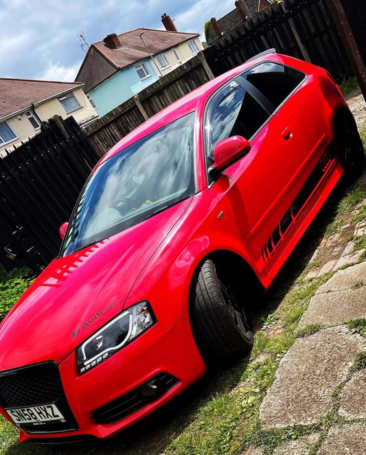 audi-rings-logo-side-stripes-vinyl-decal-stickers-rewrapsandgraphics-4 - R&E Wraps and Graphics LTD - Audi Sunstrip and Side Stripes - Audi, Audi A3, Audi A3 side stripes, Audi A3 sport, Audi side stripes, audi sport, audi stickers, Audi sunstrip, Audi sunstrips