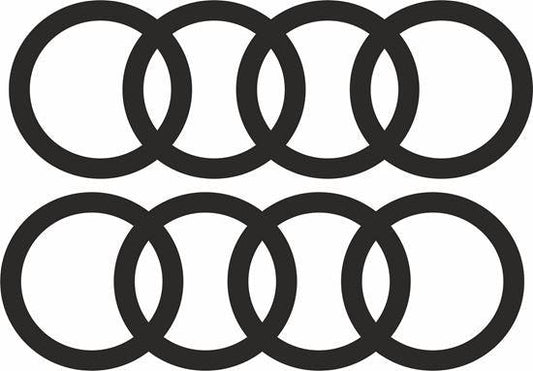 Audi Rings Vinyl Decal Stickers - rewrapsandgraphics