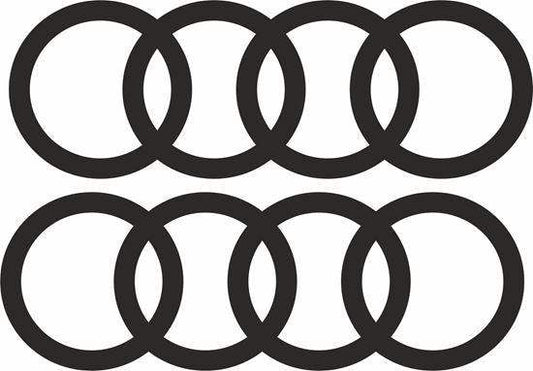 audi-rings-vinyl-decal-stickers-rewrapsandgraphics - R&E Wraps and Graphics LTD - Audi Rings Stickers - Audi