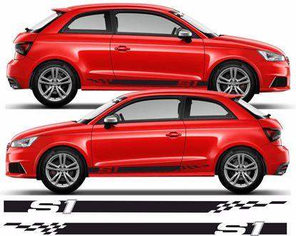 audi-s1-side-stripes-vinyl-decal-stickers-rewrapsandgraphics - R&E Wraps and Graphics LTD - Audi S1 Side Stripes - Audi, Audi s1, Audi side stripe, side stripes