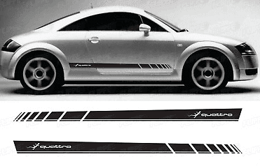 audi-tt-quattro-lizard-side-stripes-vinyl-decal-stickers-rewrapsandgraphics - R&E Wraps and Graphics LTD - Audi TT Quattro Lizard Side Stripes - Audi, audi quattro, audi side stripes, audi sport, audi stickers