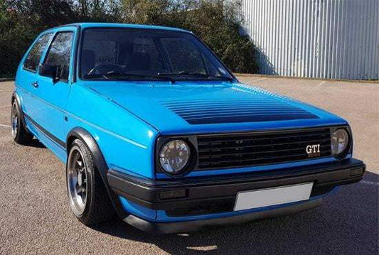 blue - R&E Wraps and Graphics LTD - MK2 Golf Bonnet Fade Stripes - bonnet, bonnet fade, golf, gti, mk2 golf, racing stripes, side stripes, Volkswagen