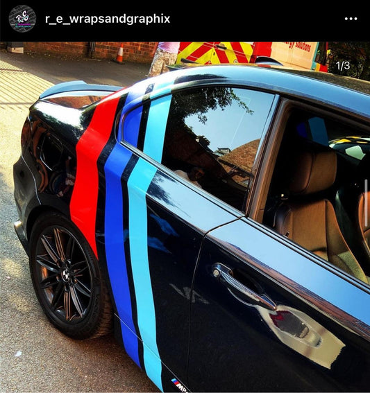 BMW Rear Quarter Stripes Vinyl Decal Kit - rewrapsandgraphics