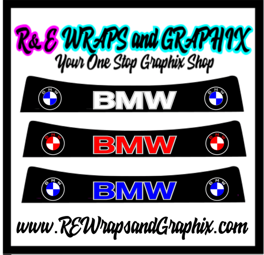 Bmw Sunstrip Window Vinyl Decals - rewrapsandgraphics