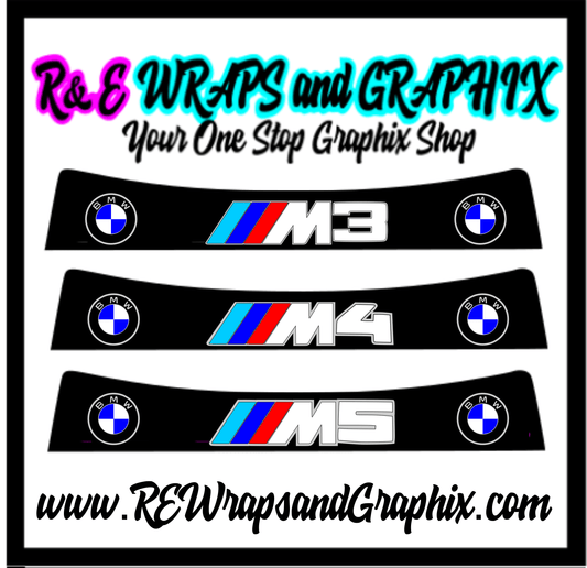 BMW Sunstrip Window Vinyl Decals - rewrapsandgraphics