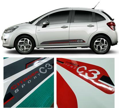 Citroen C3 Sport Side Stripes Vinyl Decal Stickers - rewrapsandgraphics