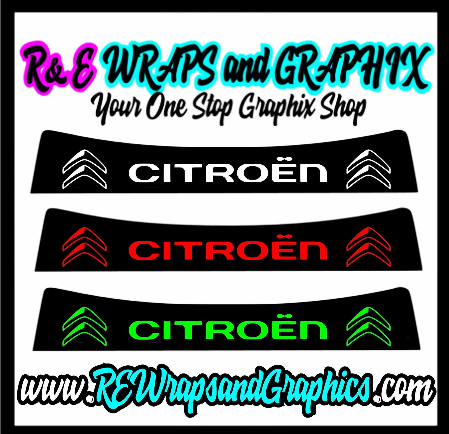 Citroen Sunstrip Window Vinyl Decals - rewrapsandgraphics