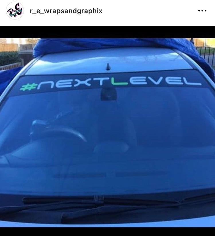 Collins Performance #NextLevel Sunstrip Window Vinyl Decals - rewrapsandgraphics