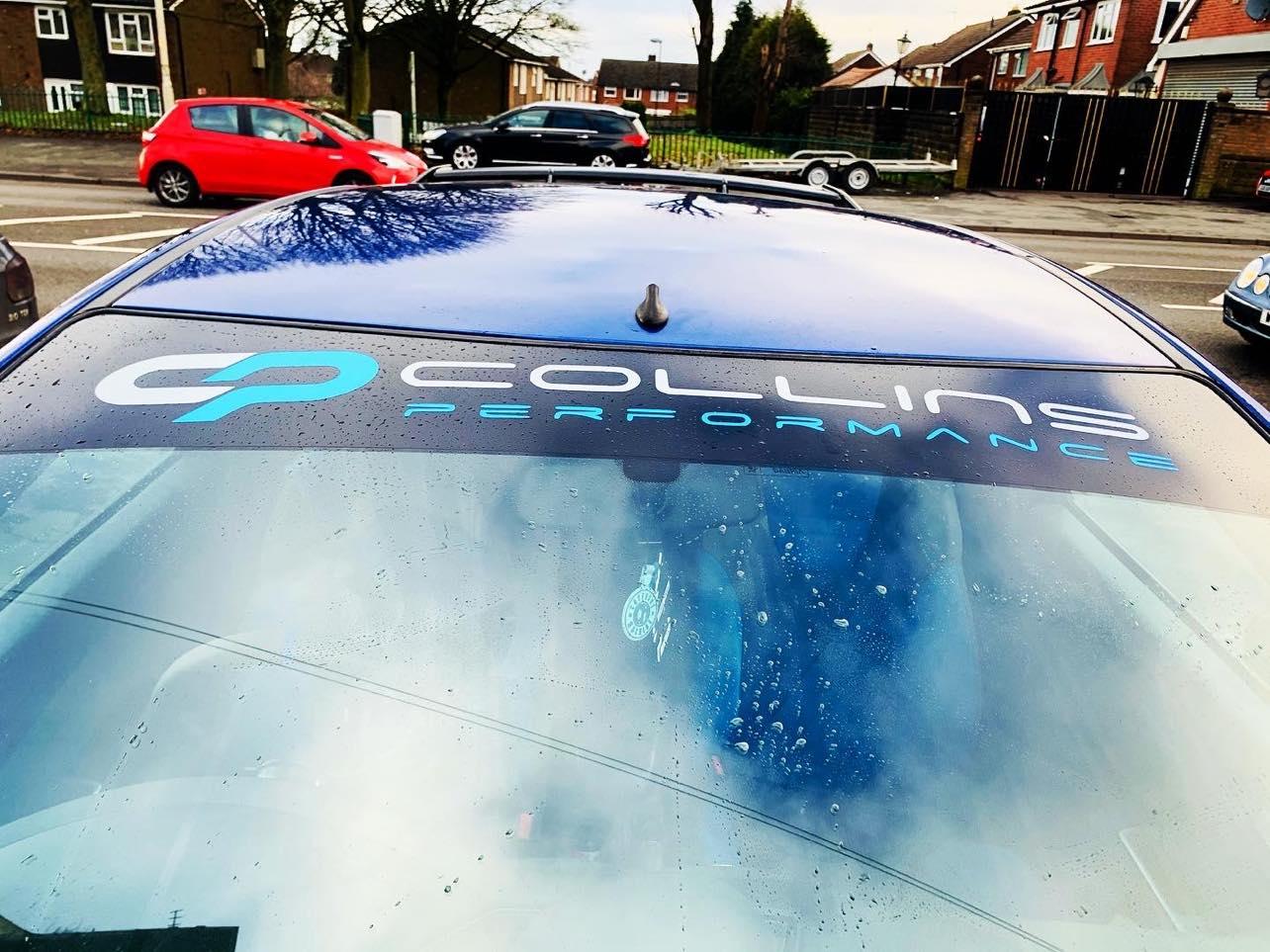 collins-performance-sunstrip-window-vinyl-decals-rewrapsandgraphics-1 - R&E Wraps and Graphics LTD - Collins performance Sunstrip - Collins performance, collins performance sunstrip, sunstrips
