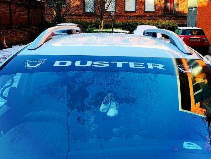 dacia-duster-sunstrip-window-vinyl-decals-rewrapsandgraphics - R&E Wraps and Graphics LTD - Dacia Duster Sunstrip - dacia duster, dacia duster sunstrip, sunstrip, sunstrips