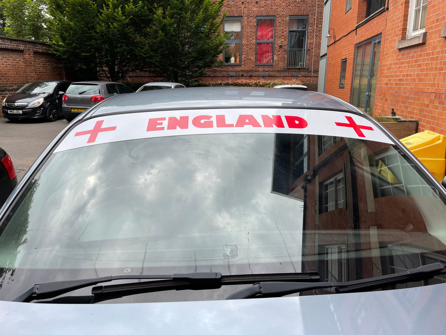 England Flag Sunstrip Window Vinyl Decals - rewrapsandgraphics