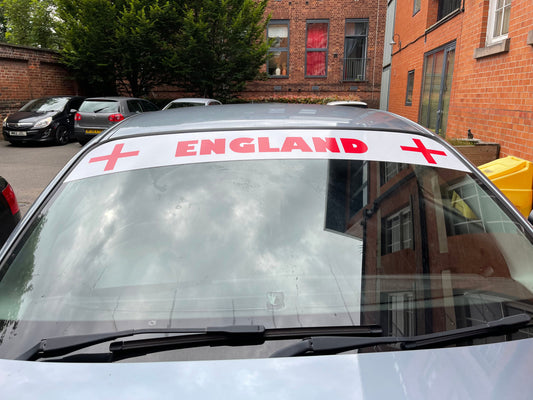 England Flag Sunstrip Window Vinyl Decals - rewrapsandgraphics