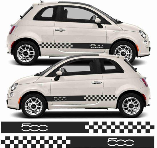 Fiat 500 Side Stripes Vinyl Decals - rewrapsandgraphics