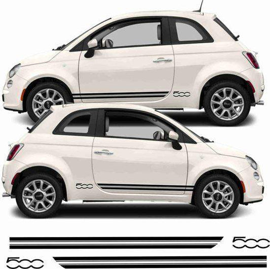 fiat-500-side-stripes-vinyl-decals-rewrapsandgraphics_aa1bc802-3705-4f1d-b19d-a34fae0b84ed - R&E Wraps and Graphics LTD - Fiat 500 Side Stripes and Sunstrip - fiat, fiat 500