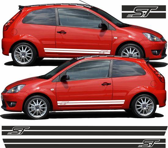 Ford Fiesta MK6 ST Side Stripes Vinyl Decal Stickers - rewrapsandgraphics