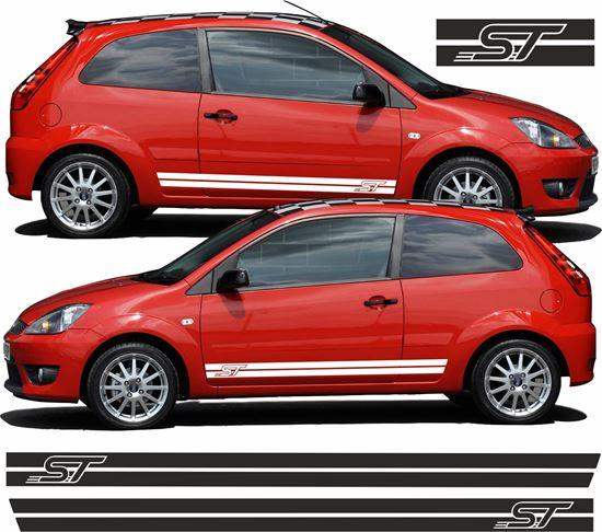 ford-fiesta-mk6-st-side-stripes-vinyl-decal-stickers-rewrapsandgraphics - R&E Wraps and Graphics LTD - Ford Fiesta MK5 ST Side Stripes - ford side stripes, side stripes, ST side stripes