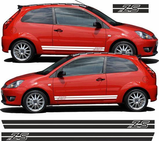 Ford Fiesta MK6 ZS Side Stripes Vinyl Decal Stickers - rewrapsandgraphics